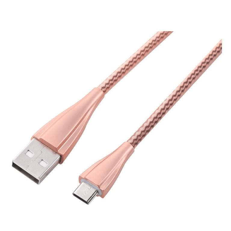 Volkano Fashion Series 1.8m USB Type-C Charge and Data Cable Rose Gold VK-20061-RG