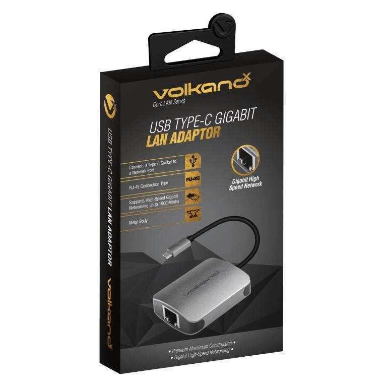 VolkanoX Core Lan Series USB Type-C to Gigabit LAN Adapter VK-20062-CH