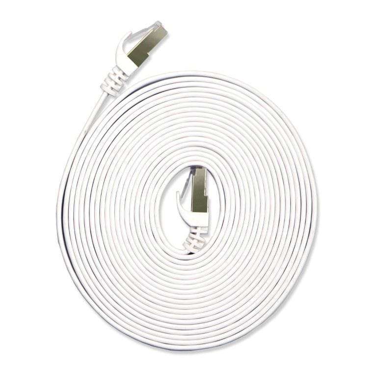 VolkanoX Giga Series 5m Cat 7 Ethernet Cable White with Gold Tips VK-20065-WT