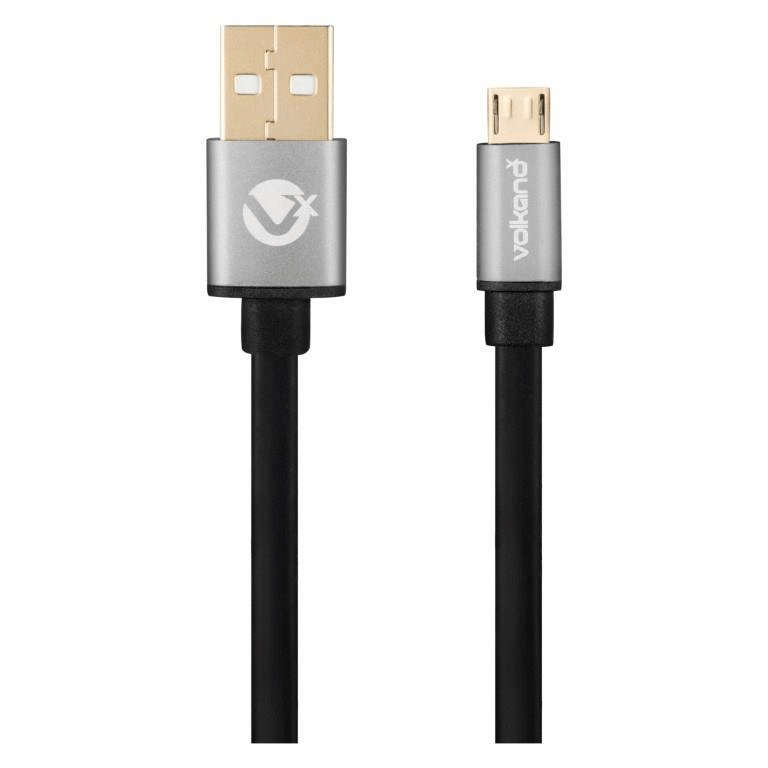 VolkanoX Couple Series 3m Micro USB Premium Twin Pack Charge and Data Cable Black VK-20069-BK