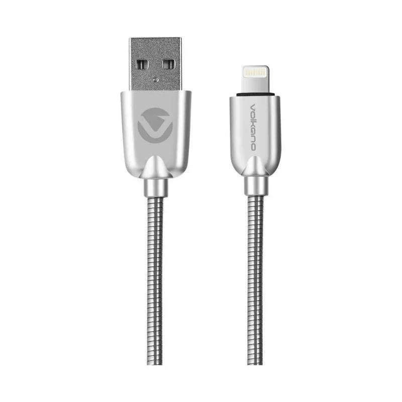 Volkano Iron Series Type-A to MFI Lightning Charge Cable 1.2m Silver VK-20094-SL-6