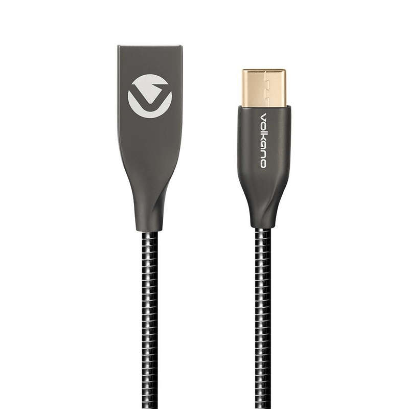 Volkano Iron Series Type-C Charge Cable 1.2m VK-20095-BK