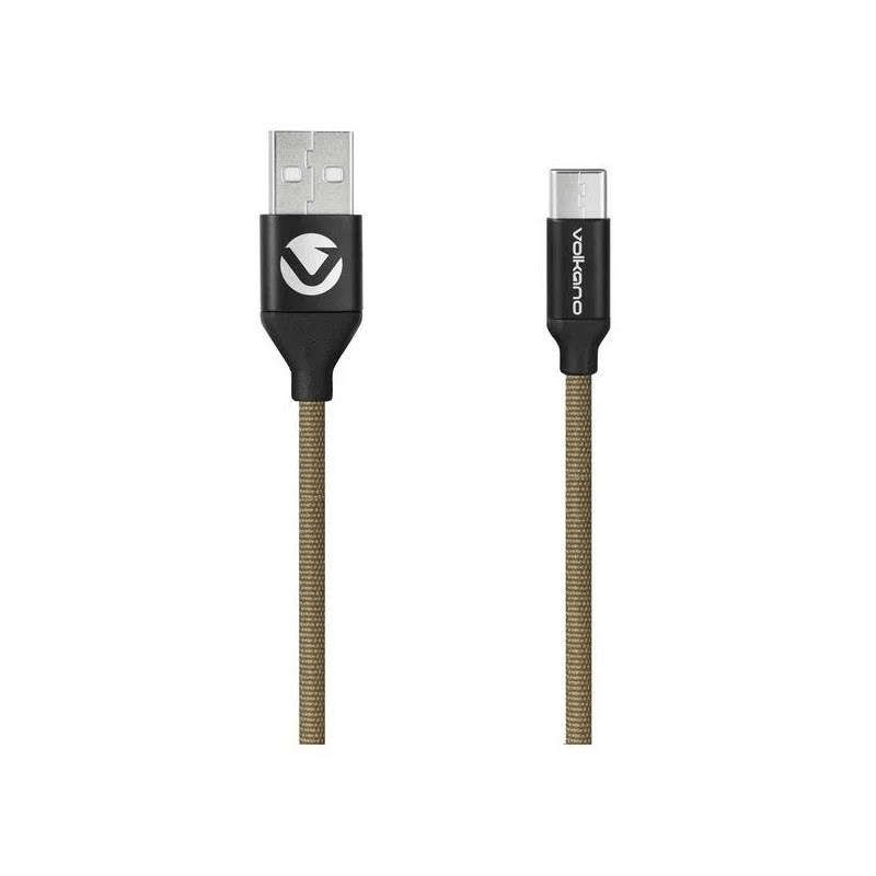 Volkano Braids Series Type-C Nylon Braided Cable 1.2m Black VK-20107-AGN
