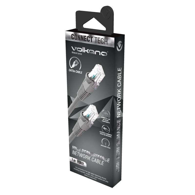 Volkano Network Series CAT5 Network Cable 1m VK-20175-GR