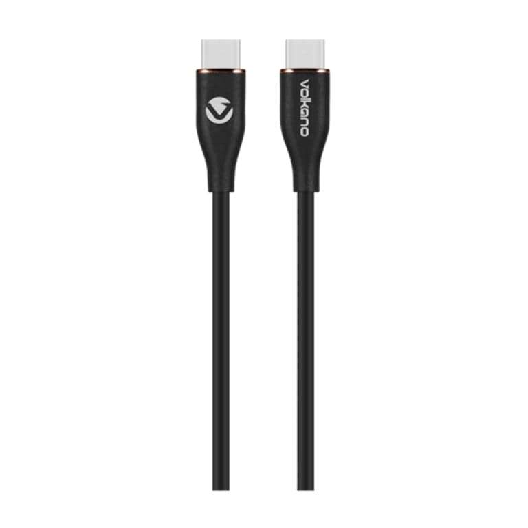 Volkano Flexi Series Type-C Male to Male 60W Cable 1.5m Black VK-20265-BK