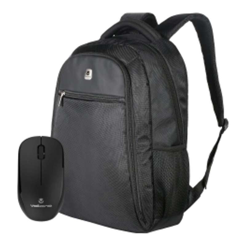 Volkano VL1016 Element Notebook Backpack with Crystal Series Wireless Mouse Black VK-30052-BK
