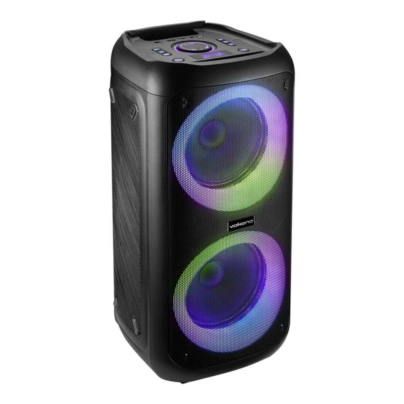 Volkano Summit Series Dual 8-inch Trolley Party Speaker - Black VK-3901-D8