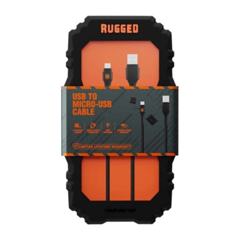 Volkano Rugged Type-A to Micro USB Water and Dust Proof Cable 1.2m VK-4100-U31