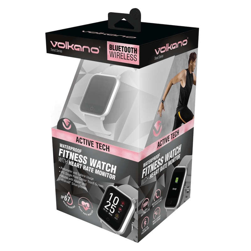 Volkano Active Tech Serene Series Watch with Heart Rate Monitor Silver VK-5072-SL