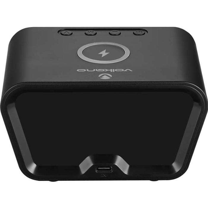 Volkano Awake Series Alarm Clock with Wireless Charging Black VK-8250-BK