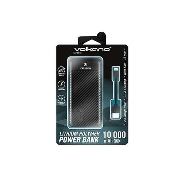Volkano Fuel Series 10000mAh Powerbank Black VK-9014-BK(V2)