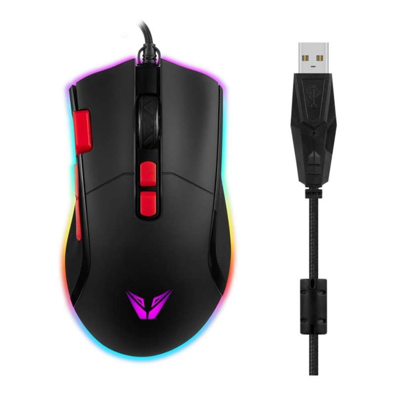 Volkano VX Gaming Morpheus Series Braided Wired RGB Mouse VX-160-BK