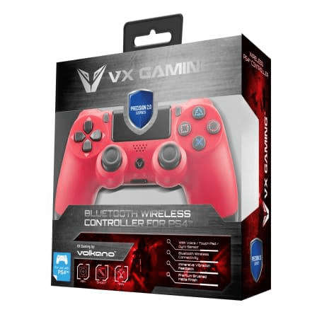 Volkano VX Gaming Precision 2.0 Series Wireless Playstation 4 Controller Red Black VX-169-RDBK