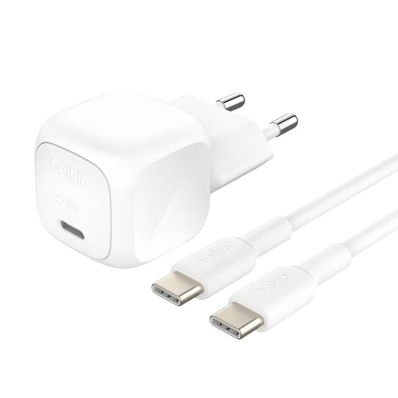Belkin 20W Universal Indoor Fast Charging Wall Charger White WCA009KQ1MWH-B6