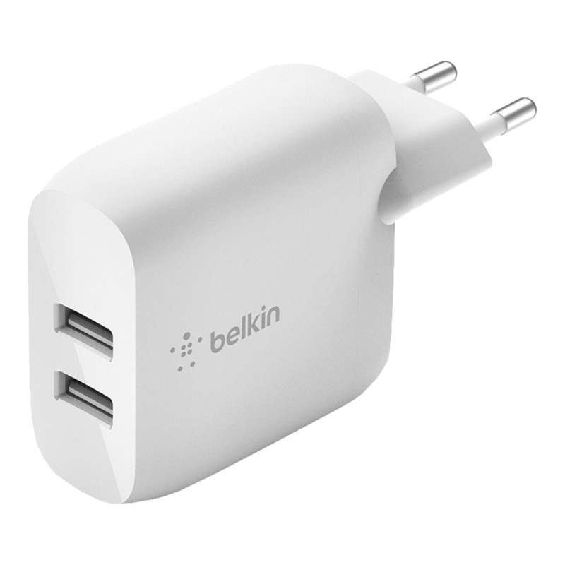 Belkin 24W Dual Type-A Wall Charger White WCB002VFWH