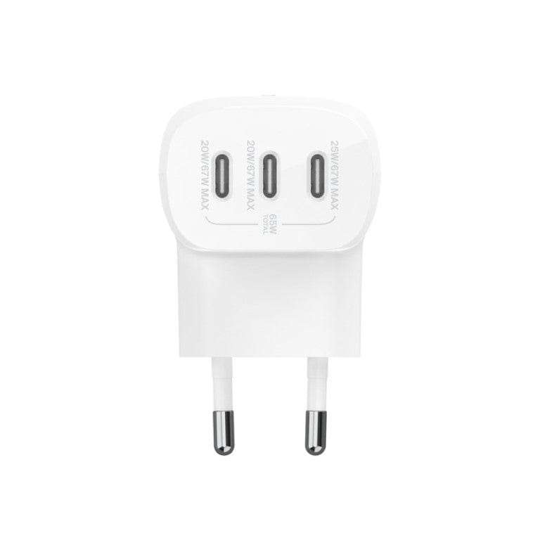 Belkin 3-in-1 67W Type-C Wall Charger with Type-C Male to Male Cable 2m WCC002vf2MWH-B6