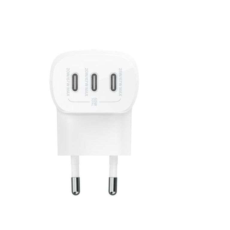 Belkin BoostCharge 3-port USB-C Wall Charger with 67W PPS WCC002VFWH