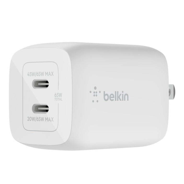 Belkin 65W Dual Type-C GaN Wall Charger WCH013dqWH