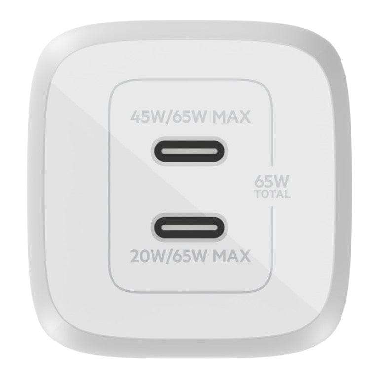 Belkin 65W Dual Type-C GaN Wall Charger WCH013dqWH