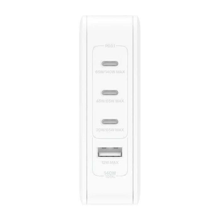 Belkin BoostCharge Pro 140W AC 4-port GaN Universal Wall Charger - White WCH014BTWH