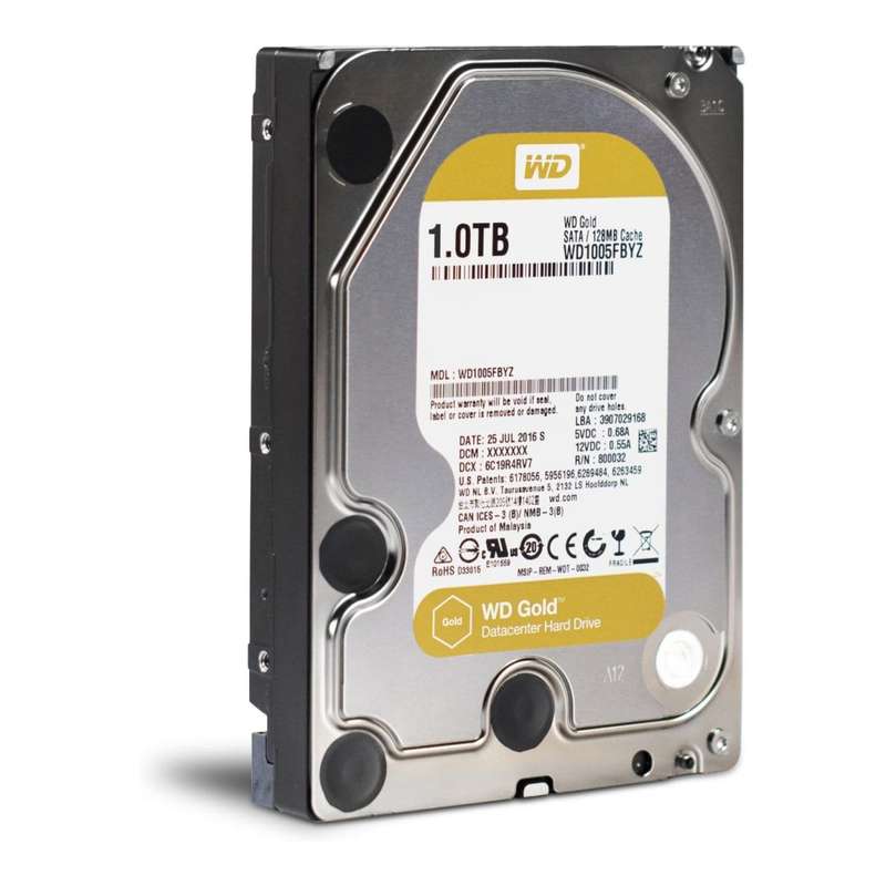 WD Gold 3.5-inch 1TB Serial ATA III Internal Hard Drive WD1005FBYZ