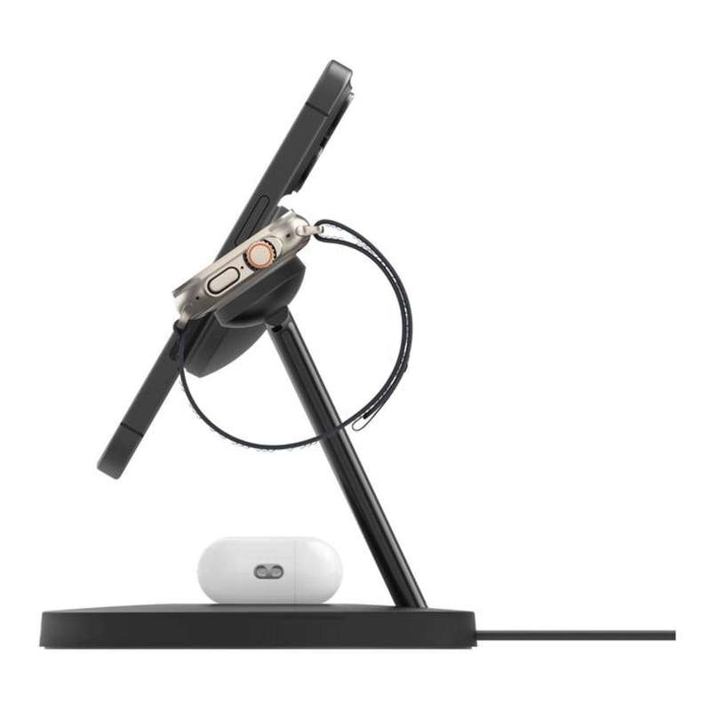 Belkin BoostCharge Pro 3-in-1 Charging Dock with Qi2 MagSafe Charger Black WIZ032KQBK