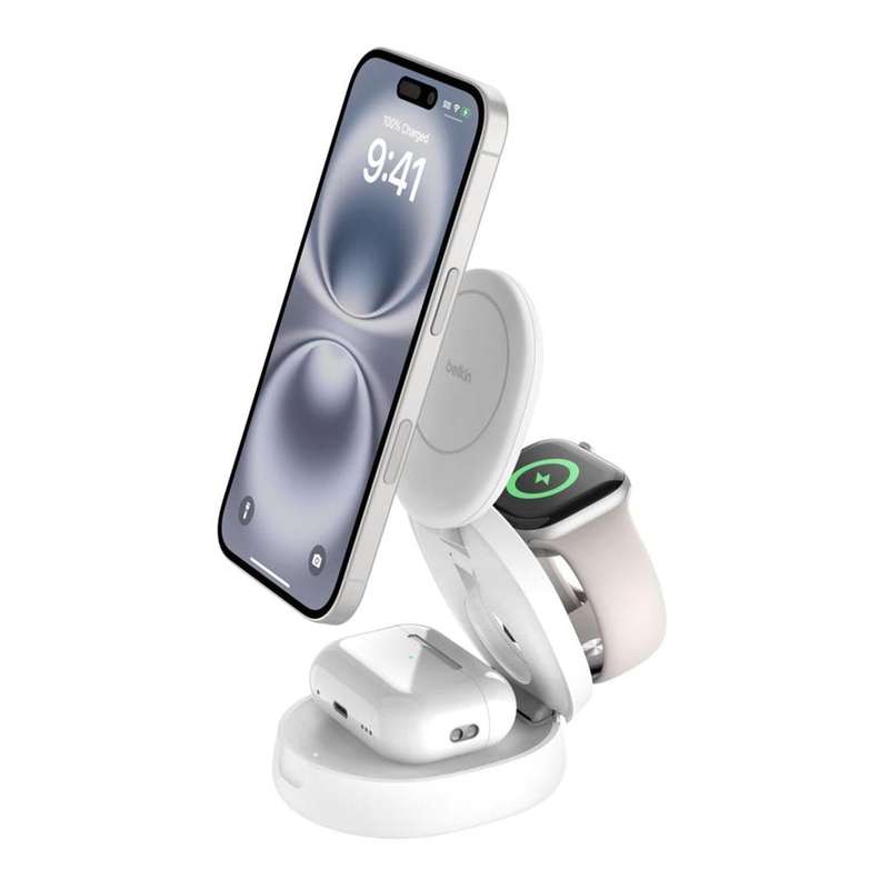 Belkin MagSafe-Compatibe Wireless Multi Charging Station White WIZ034KQWH