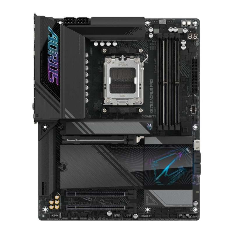 GIGABYTE X870E AORUS PRO Motherboard - Supports AMD Ryzen 9000 CPUs, 16+2+2 Phases Digital VRM, u...
