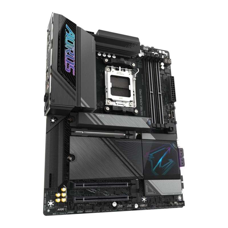 GIGABYTE X870E AORUS PRO Motherboard - Supports AMD Ryzen 9000 CPUs, 16+2+2 Phases Digital VRM, u...