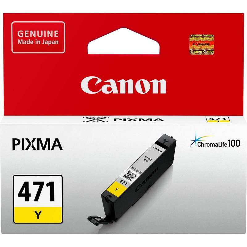 Canon CLI-471 Yellow Printer Ink Cartridge Original 0403C001 Single-pack