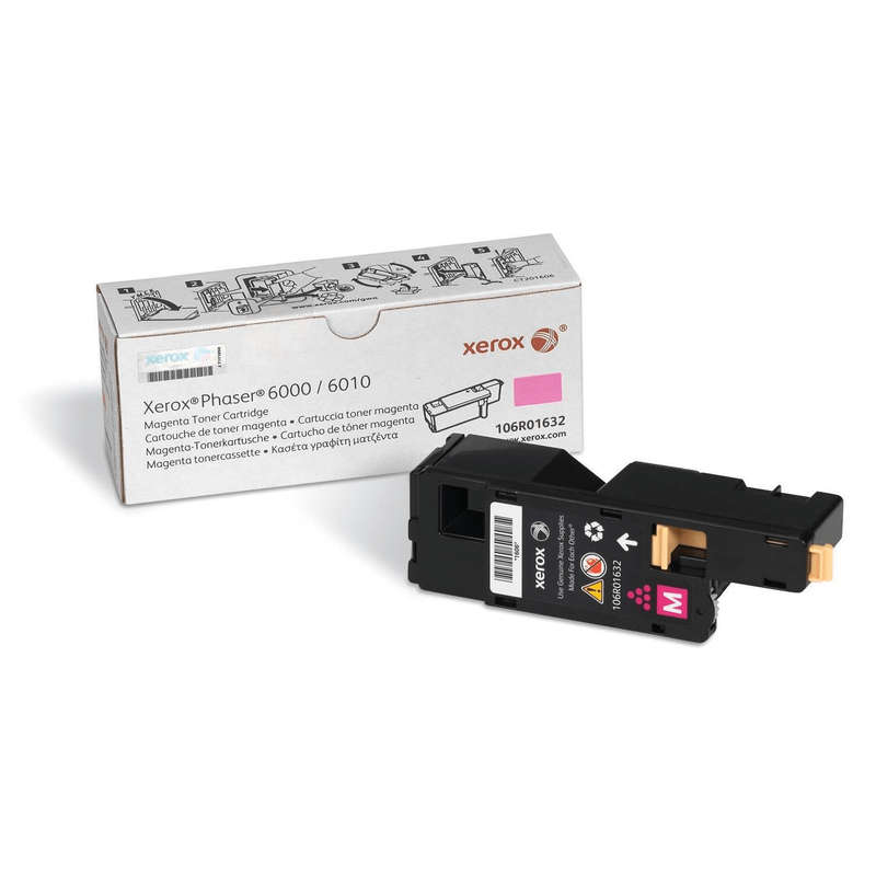 Xerox Phaser 6000 6010 WorkCentre 6015 Magenta Toner Cartridge 1,000 Pages Original 106R01632 Sin...