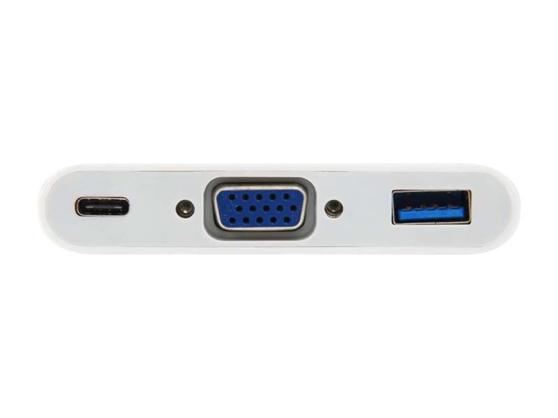 Equip USB Type C to VGA Female/USB A Female/PD Adapter 133462