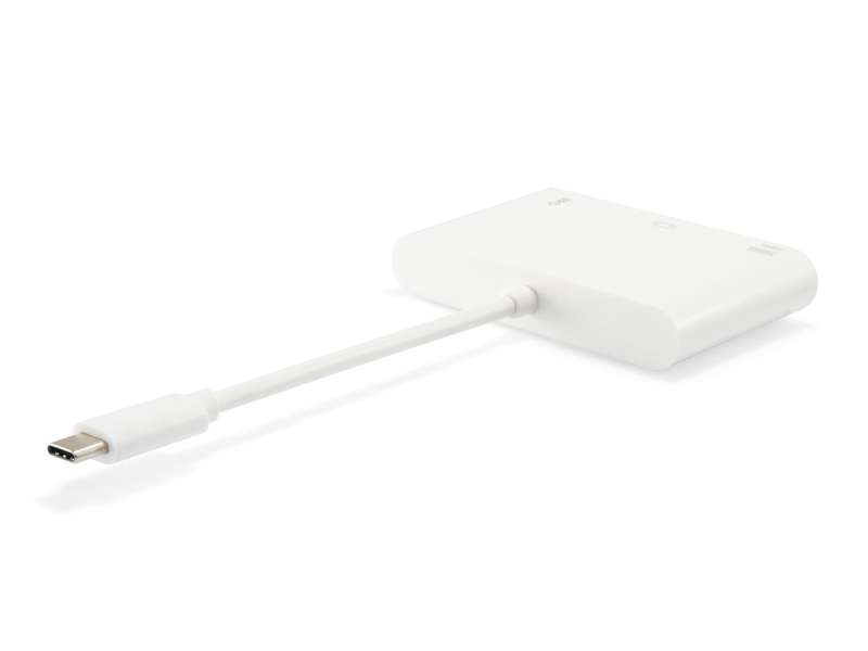Equip USB Type C to VGA Female/USB A Female/PD Adapter 133462