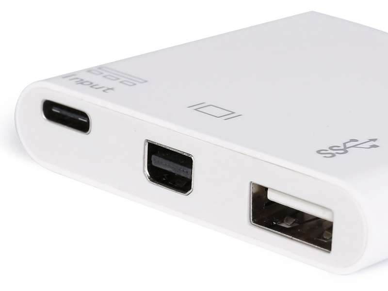Equip USB Type C to Mini DisPlayPort Female/USB A Female/PD Adapter 133463
