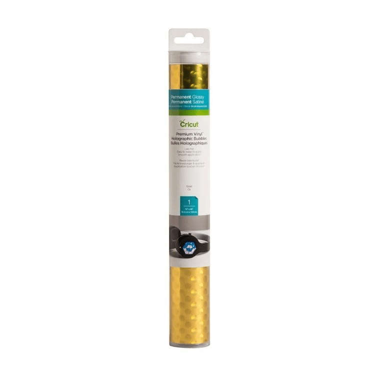 Cricut Premium Vinyl Holographic Bubbles 30x122cm 1-sheet Gold 2006552