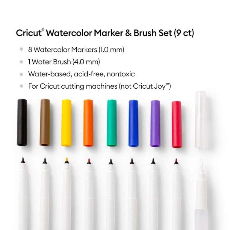 Cricut 9-pack Watercolour Markers and Brush Set 2009979