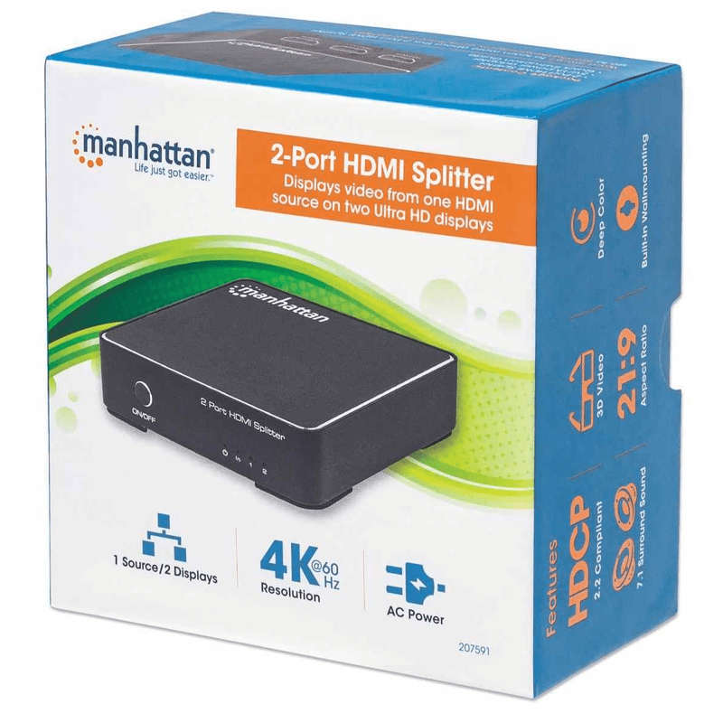 Manhattan 4K 2-port HDMI Splitter 207591