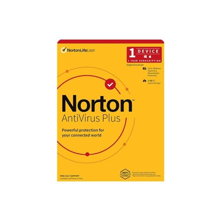 Norton AntiVirus Plus for 1x PC Mac Smartphone or Tablet - Single-user 1-year Subscription Downlo...