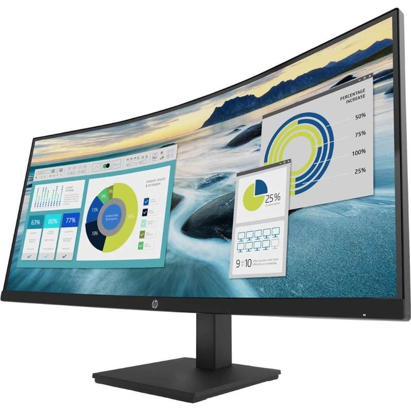HP P34hc G4 34-inch 3440 x 1440p WQHD 21:9 100hz 5ms VA Curved Monitor 21Y56AS