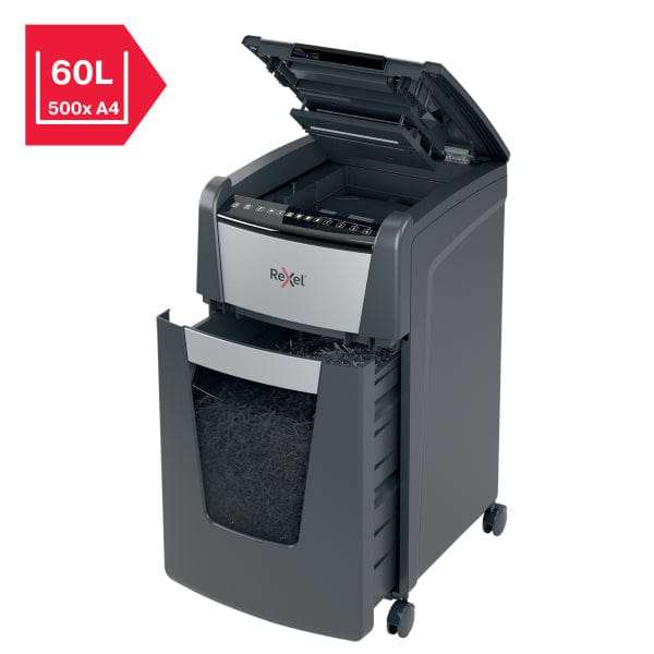 Rexel Optimum AutoFeed+ 300X Automatic Cross Cut P4 Paper Shredder 301422