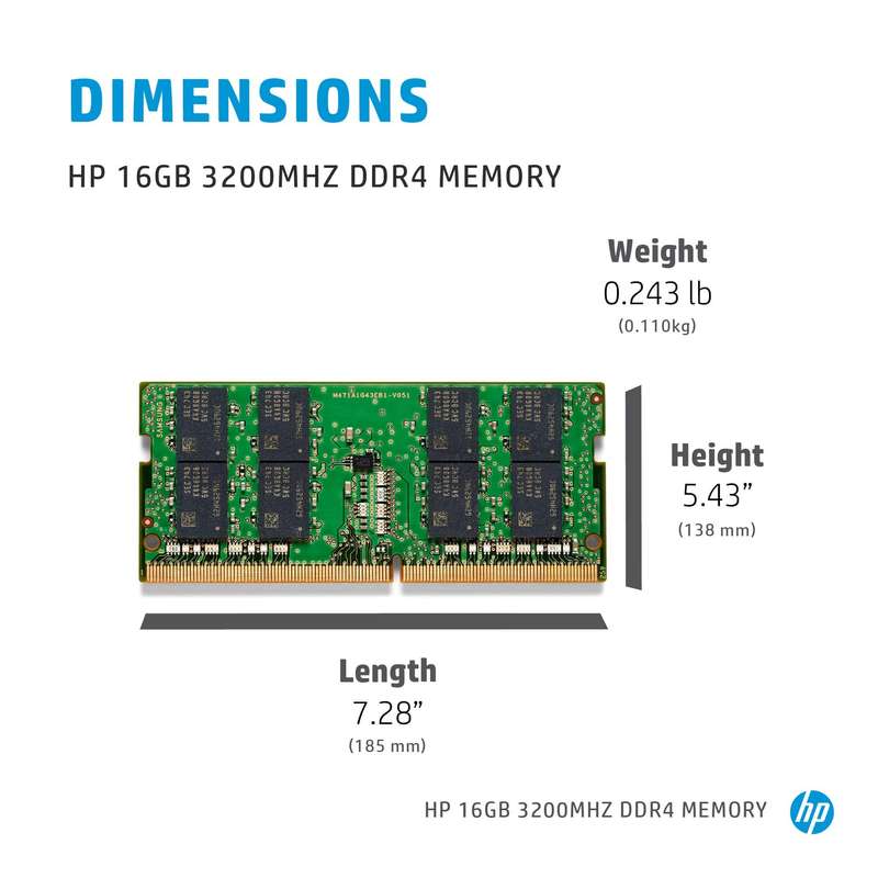 HP 8GB 3200MHz DDR4 Memory 286H8AA