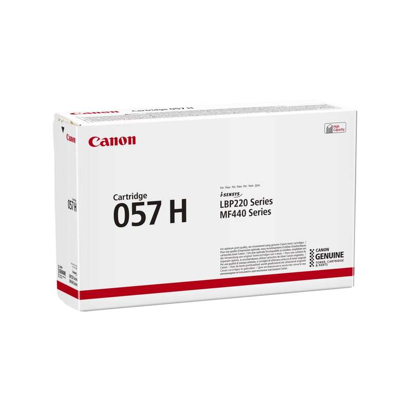 Canon I-SENSYS 057H Black Toner Cartridge 10,000 Pages Original 3010C002 Single-pack