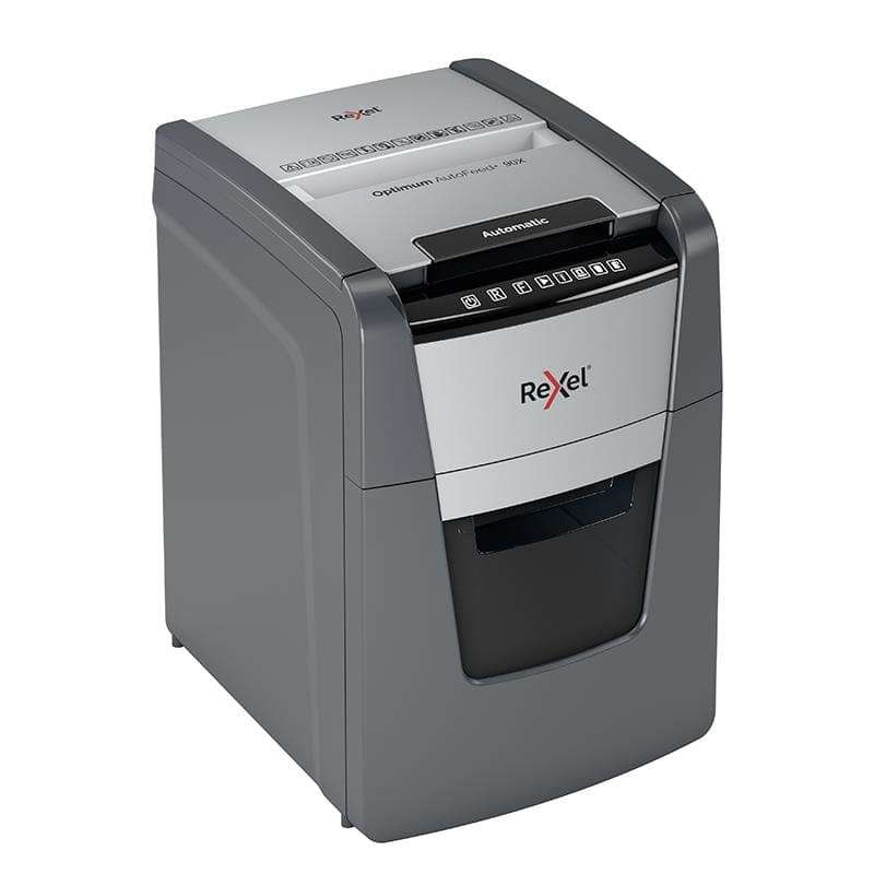 Rexel Optimum AutoFeed+ 90X Automatic Cross Cut P4 Paper Shredder 301411