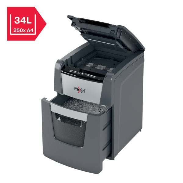 Rexel Optimum AutoFeed+ 90X Automatic Cross Cut P4 Paper Shredder 301411