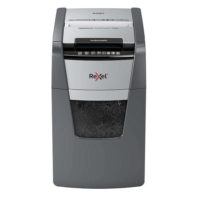 Rexel Optimum AutoFeed+ 130X Automatic Cross Cut P4 Paper Shredder 301414