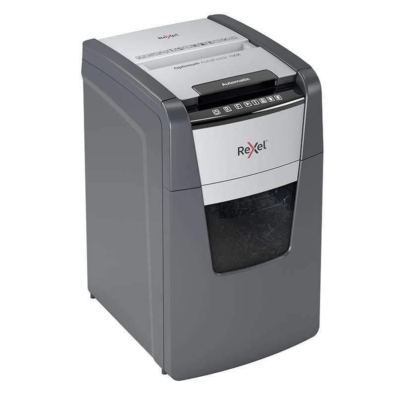 Rexel Optimum AutoFeed+ 130X Automatic Cross Cut P4 Paper Shredder 301414