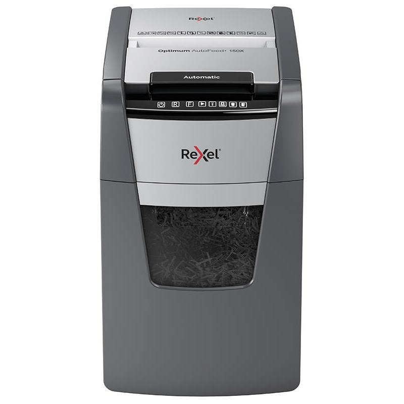 Rexel Optimum AutoFeed+ 150X Automatic Cross Cut P4 Paper Shredder 301416