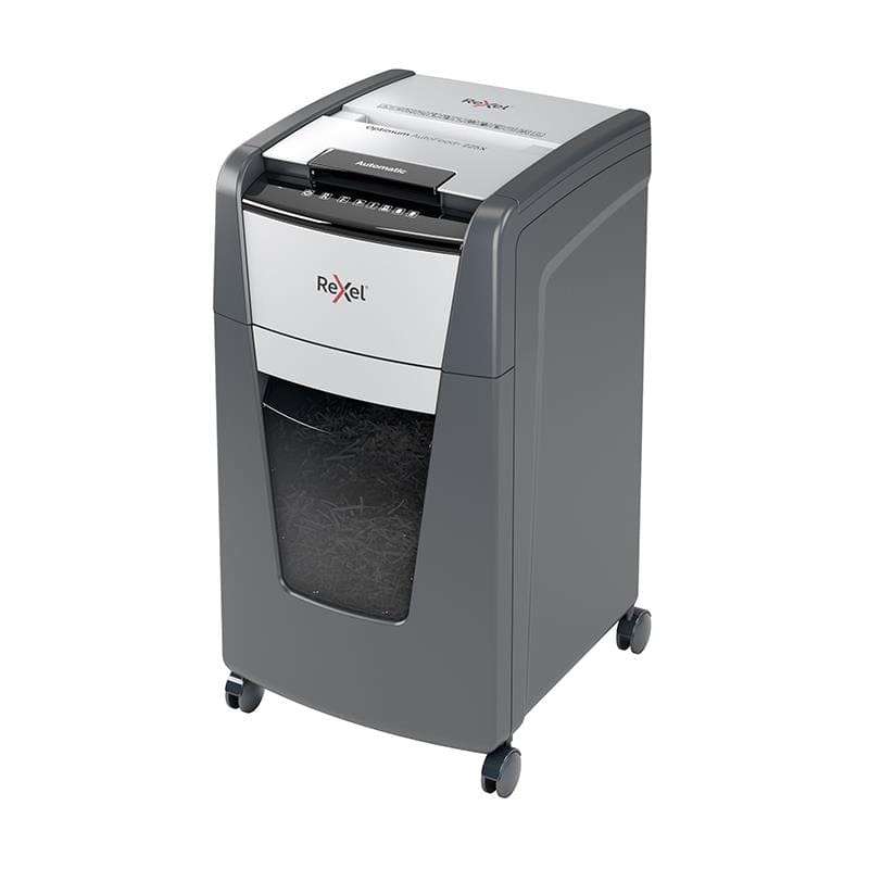 Rexel Optimum AutoFeed+ 225X Automatic Cross Cut P4 Paper Shredder 301417