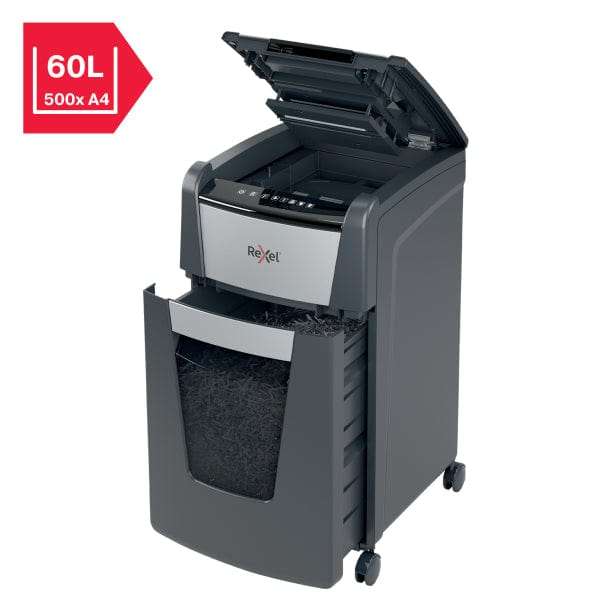Rexel Optimum AutoFeed+ 225X Automatic Cross Cut P4 Paper Shredder 301417