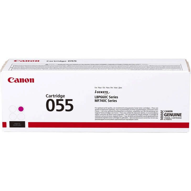 Canon 055 Magenta Toner Cartridge 2,100 Pages Original 3014C002 Single-pack